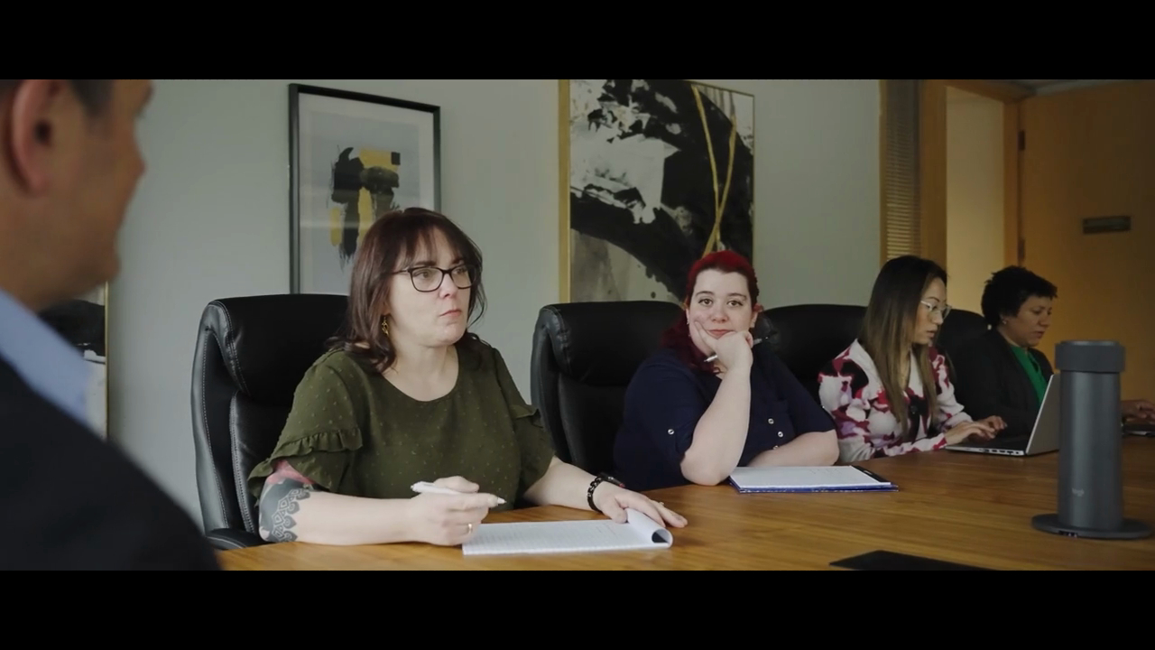 A team of lawyers at a meeting
